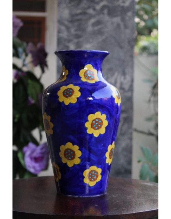 Blue Pottery Flower Vase