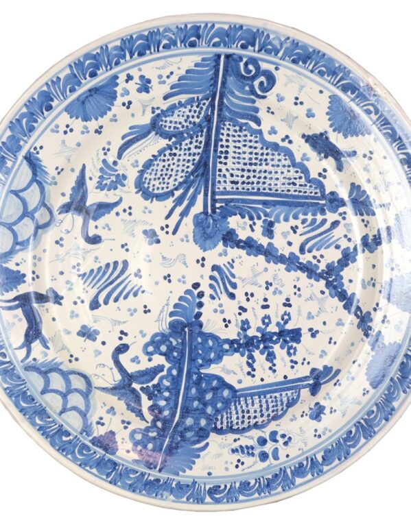 Blue Pottery Wall Plate