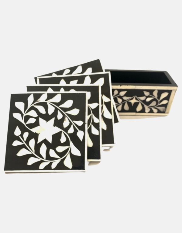 Bone Inlay Coaster Set