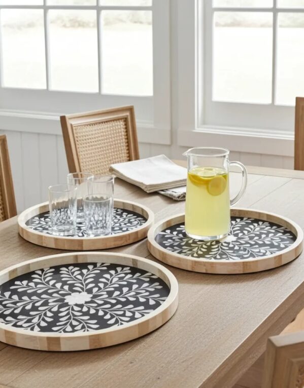 Bone Inlay Serving Bowl Outer