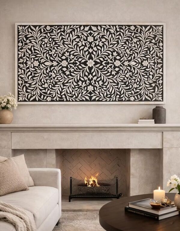 Bone Inlay Wall Art Panel