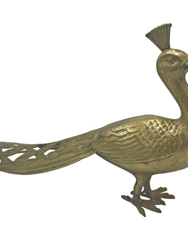Brass Peacock Statue