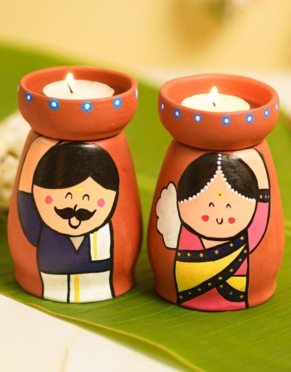 Clay Candle Holder