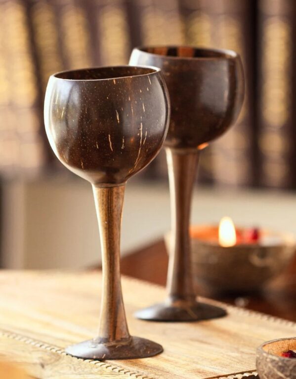 Coconut Shell Wine Goblet