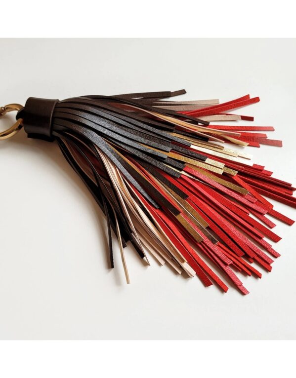 Leather Tassel Bag Charm