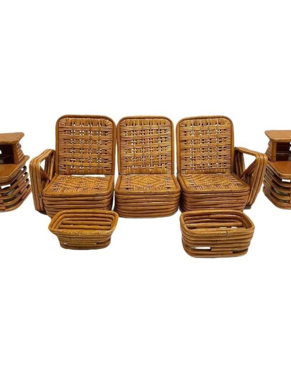 Rattan Sofa Set (Dollhouse Scale)