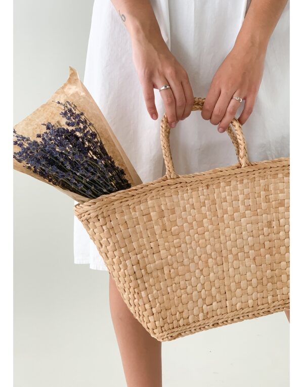 Wicker Market Tote Bag